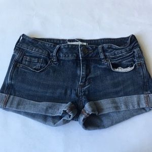 Dark Faded Jean Shorts